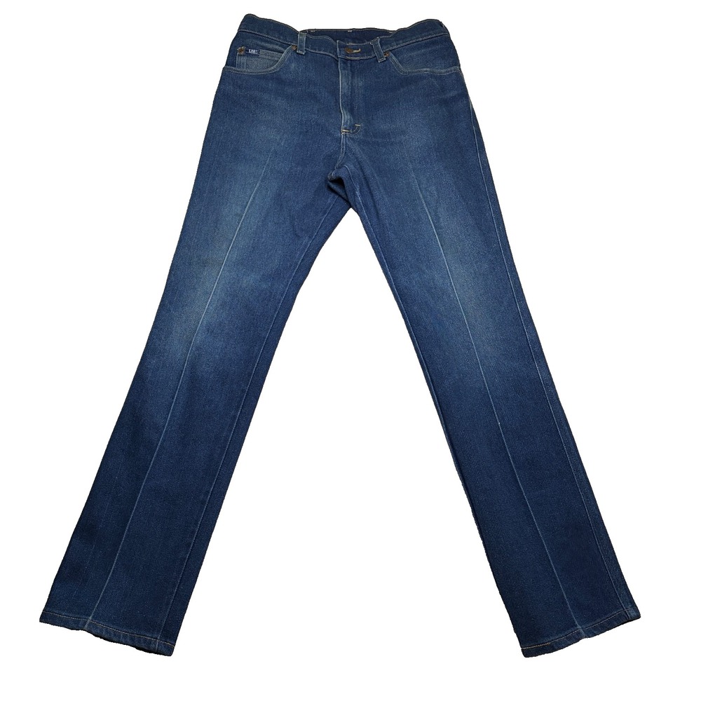 Vtg Lee Riders Mens (fits 31x33) Blue Straight Leg Jeans USA 200 2046 Denim